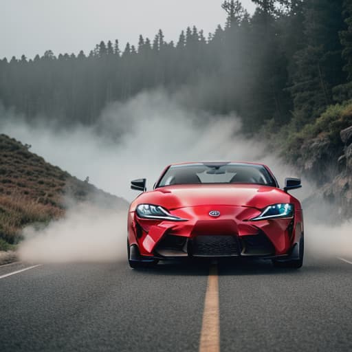  Toyota Supra Crashed Car Thumbnail Gameing hyperrealistic, full body, detailed clothing, highly detailed, cinematic lighting, stunningly beautiful, intricate, sharp focus, f/1. 8, 85mm, (centered image composition), (professionally color graded), ((bright soft diffused light)), volumetric fog, trending on instagram, trending on tumblr, HDR 4K, 8K