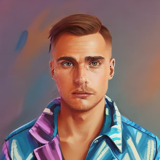 portrait+ style 🏳‍🌈 queer hunk dude face