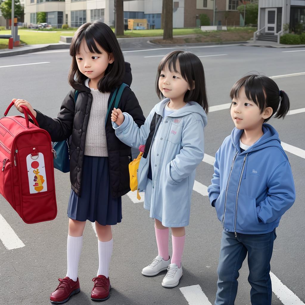  In the morning, I sent my children to kindergarten. On the way, two babies asked a lot of questions. Some I could answer, and I gave answers to them. Some were very childish and funny, and I couldn't answer them. On the way home, I was very nervous.