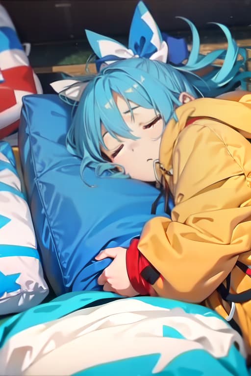  Cirno in a sleeping bag