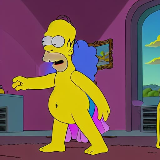  NSFW, masterpiece Simpsons style, matt groening style, character, UHD, 4K quality, Best quality, cinematic, DSLRs, detailed body screenshot movie Simpsons, awesome quality, best anatomy