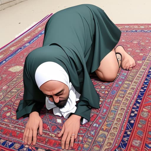  Muslim man prostrating (face not showing)