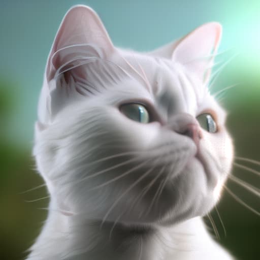 redshift style white cat