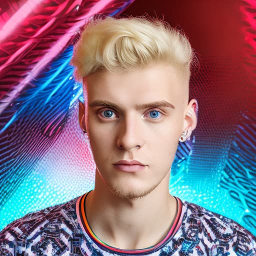 portrait+ style russian homosexual queer youtuber blonde very cute dude face