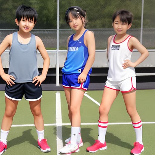  White high socks tank top cute sixth grade hot pants Japanese sweat boys boys