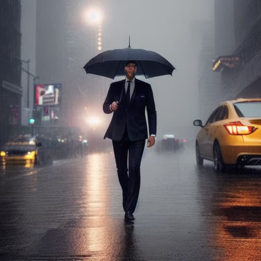 modelshoot style <optimized out>#19f1c(TextEditingValue(text: ┤a man walking in rain with umbrella in a city scape at night. the light is sparking├, selection: TextSelection.collapsed(offset: 83, affinity: TextAffinity.downstream, isDirectional: false), composing: TextRange(start: -1, end: -1))) hyperrealistic, full body, detailed clothing, highly detailed, cinematic lighting, stunningly beautiful, intricate, sharp focus, f/1. 8, 85mm, (centered image composition), (professionally color graded), ((bright soft diffused light)), volumetric fog, trending on instagram, trending on tumblr, HDR 4K, 8K