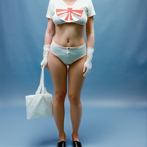 analog style rubberfetish enema nurse we ith enema bag