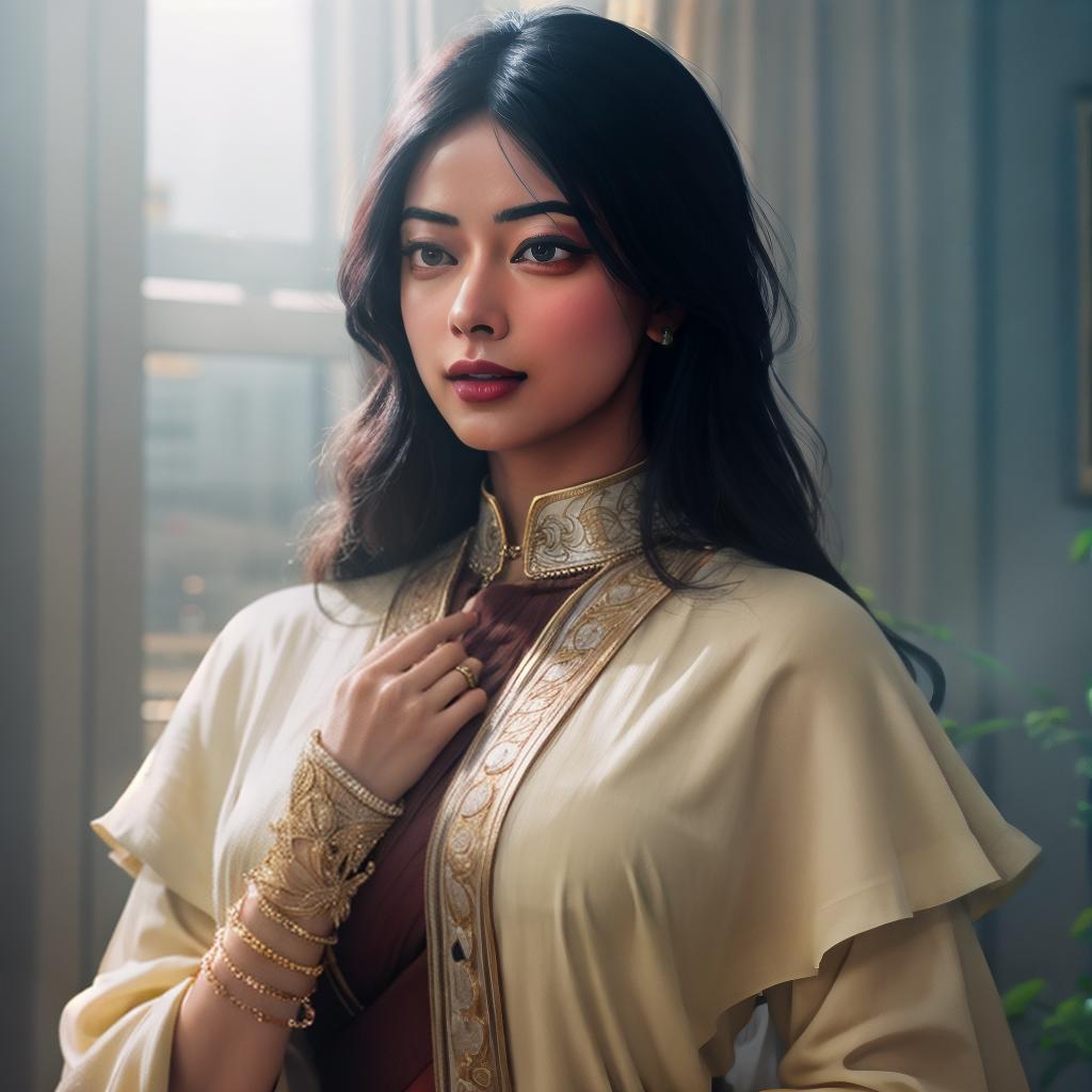  Rashmika mandanna hyperrealistic, full body, detailed clothing, highly detailed, cinematic lighting, stunningly beautiful, intricate, sharp focus, f/1. 8, 85mm, (centered image composition), (professionally color graded), ((bright soft diffused light)), volumetric fog, trending on instagram, trending on tumblr, HDR 4K, 8K