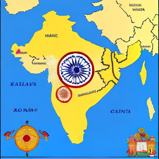  fancy india map with states