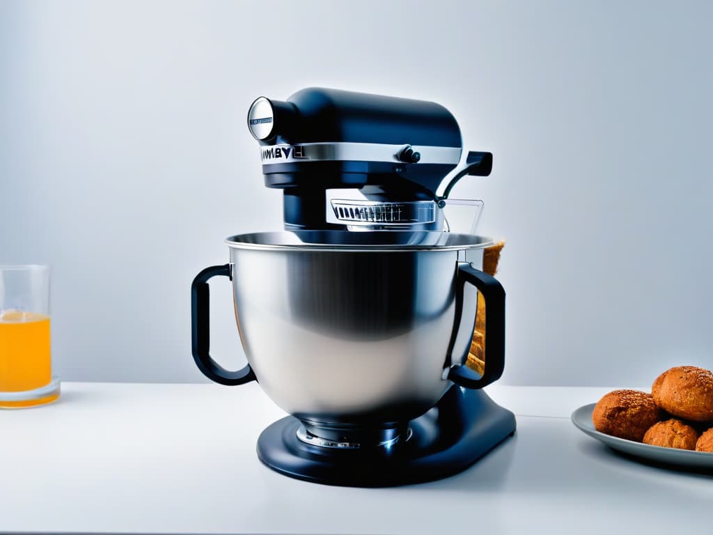  An ultradetailed, minimalist image of a sleek, black stand mixer with the iconic Marvel logo subtly engraved on its side, set against a clean, white background. The mixer is glistening under a soft spotlight, showcasing its powerful and professional design, ideal for superherolevel baking adventures. hyperrealistic, full body, detailed clothing, highly detailed, cinematic lighting, stunningly beautiful, intricate, sharp focus, f/1. 8, 85mm, (centered image composition), (professionally color graded), ((bright soft diffused light)), volumetric fog, trending on instagram, trending on tumblr, HDR 4K, 8K