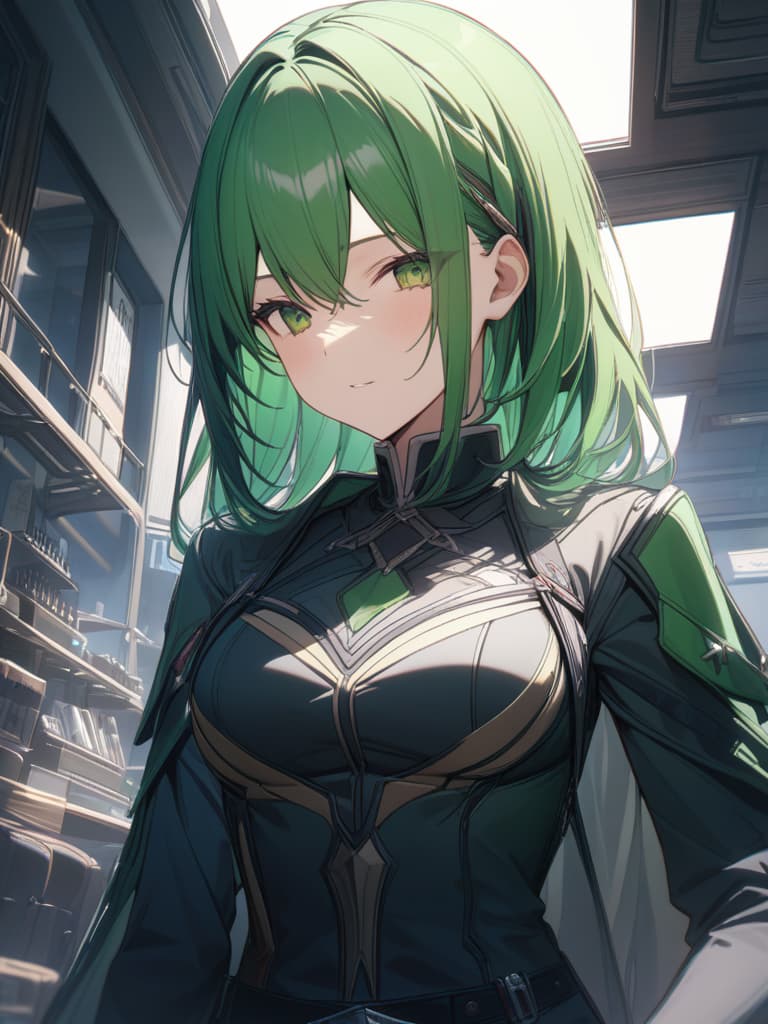  Green hair character screwdriver, masterpiece, best quality,8k,ultra detailed,high resolution,an extremely delicate and beautiful,hyper detail