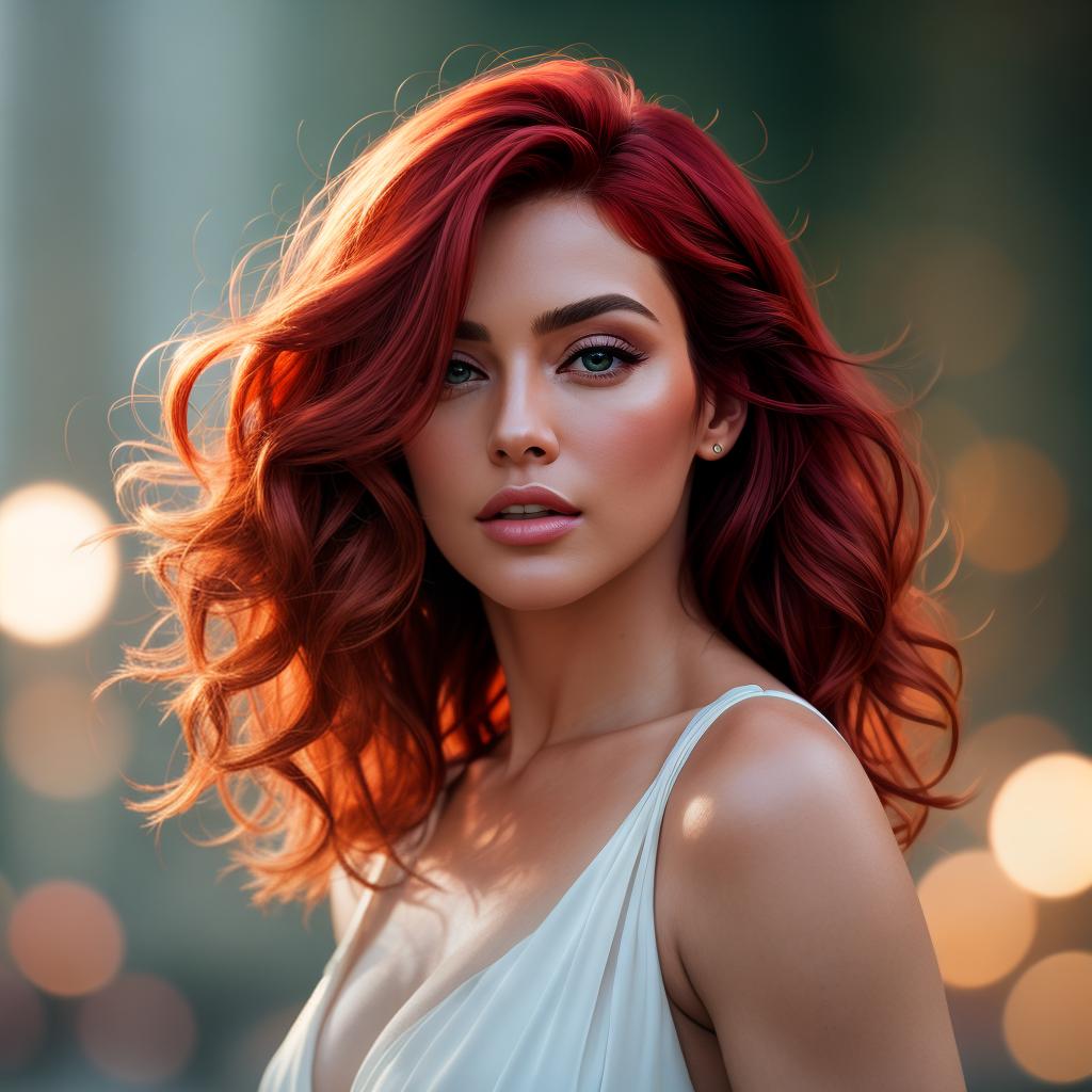  Masterpiece, RAW Photo of red hair ,, best quality,highest quality, award winning photo, (masterpiece), professional photography, photorealism, fashion photography, (), sharp focus, cinematic, volumetric lighting, high resolution, sharp, sharp image, 4k, 8k, 35 mm, highly detailed, Uber detail, high contrast, dramatic lighting techniques, professional lighting, stunning, striking compositions, visual storytelling, glamour, allure, perfect body, perfect , perfect s, perfect body, perfect face hyperrealistic, full body, detailed clothing, highly detailed, cinematic lighting, stunningly beautiful, intricate, sharp focus, f/1. 8, 85mm, (centered image composition), (professionally color graded), ((bright soft diffused light)), volumetric fog, trending on instagram, trending on tumblr, HDR 4K, 8K