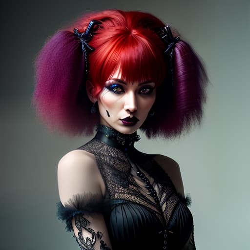  Full body  , award winning photo, intricate, detailed, amazing, fine detail, highly detailed  old , extremely detailed body, piercing eyes, ( :1.3), , skinny, (gothic), bangs, big s, red hair, by Nick Knight, nikon d850 film, kodak, portra 400 camera f1.6 lens, rich colors, hyper realistic, lifelike texture, dramatic, lighting, trending on artstation, cinestill 800 tungsten, Style-Neeko, (facial clarity:1.5), hyperrealistic, full body, detailed clothing, highly detailed, cinematic lighting, stunningly beautiful, intricate, sharp focus, f/1. 8, 85mm, (centered image composition), (professionally color graded), ((bright soft diffused light)), volumetric fog, trending on instagram, trending on tumblr, HDR 4K, 8K