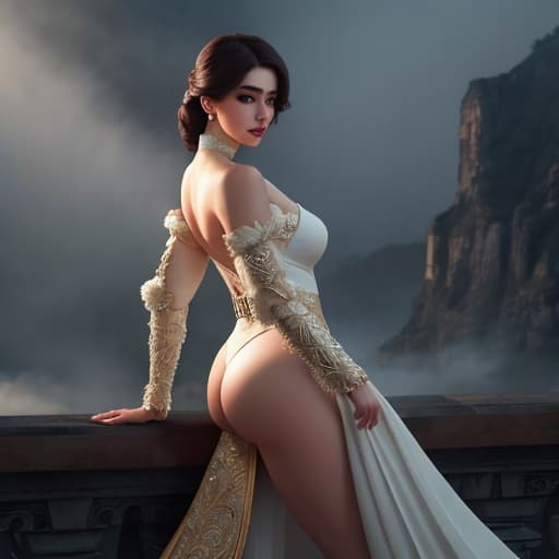  Girl with big ass hyperrealistic, full body, detailed clothing, highly detailed, cinematic lighting, stunningly beautiful, intricate, sharp focus, f/1. 8, 85mm, (centered image composition), (professionally color graded), ((bright soft diffused light)), volumetric fog, trending on instagram, trending on tumblr, HDR 4K, 8K