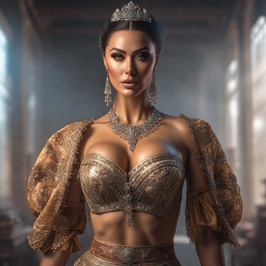  Una chica enseñando las tetas hyperrealistic, full body, detailed clothing, highly detailed, cinematic lighting, stunningly beautiful, intricate, sharp focus, f/1. 8, 85mm, (centered image composition), (professionally color graded), ((bright soft diffused light)), volumetric fog, trending on instagram, trending on tumblr, HDR 4K, 8K