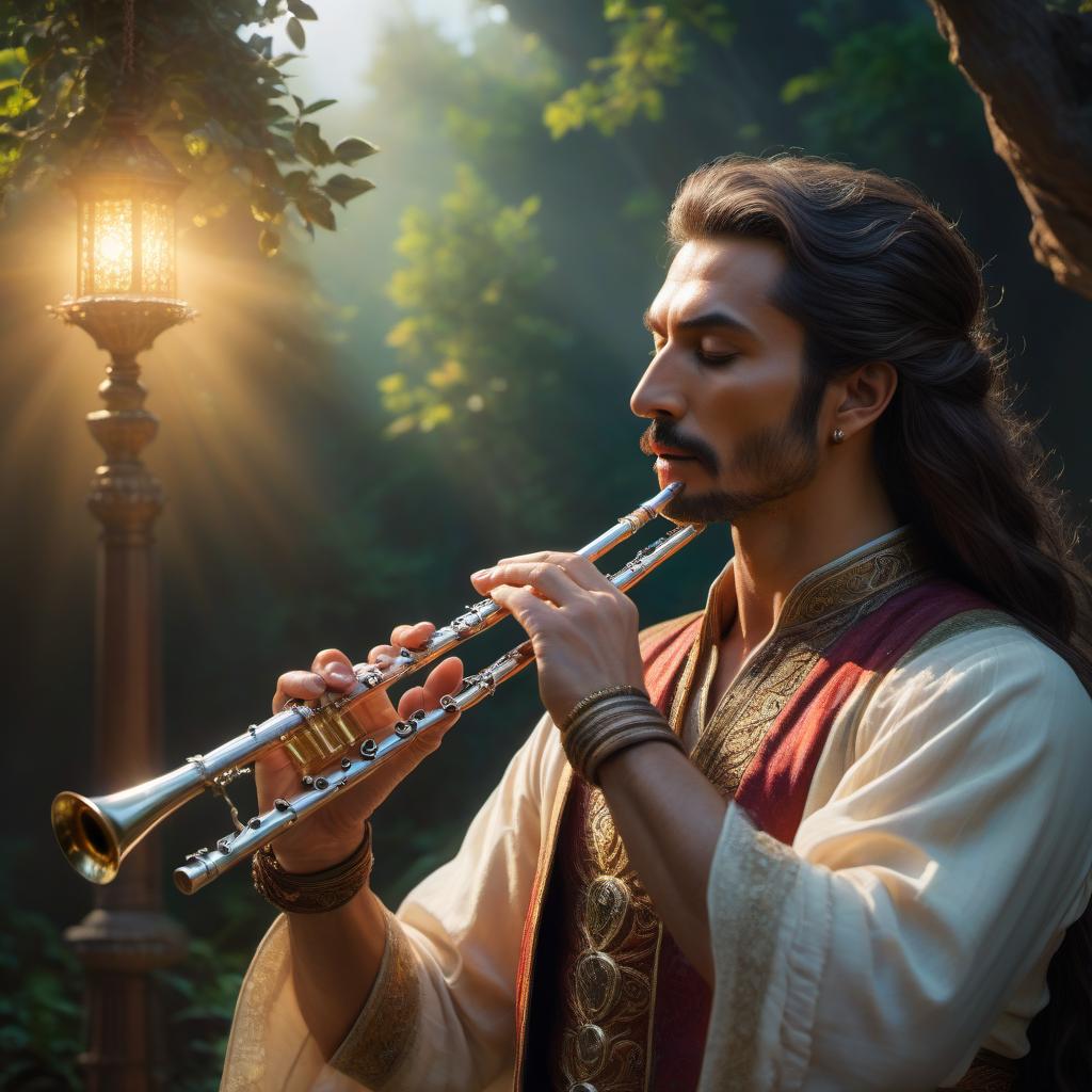  impressionist painting Plasmoid bard plays on a flute in DnD. . loose brushwork, vibrant color, light and shadow play, captures feeling over form hyperrealistic, full body, detailed clothing, highly detailed, cinematic lighting, stunningly beautiful, intricate, sharp focus, f/1. 8, 85mm, (centered image composition), (professionally color graded), ((bright soft diffused light)), volumetric fog, trending on instagram, trending on tumblr, HDR 4K, 8K