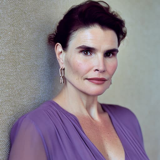 portrait+ style Julia Ormond queer face