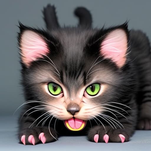  Cute angry kitty