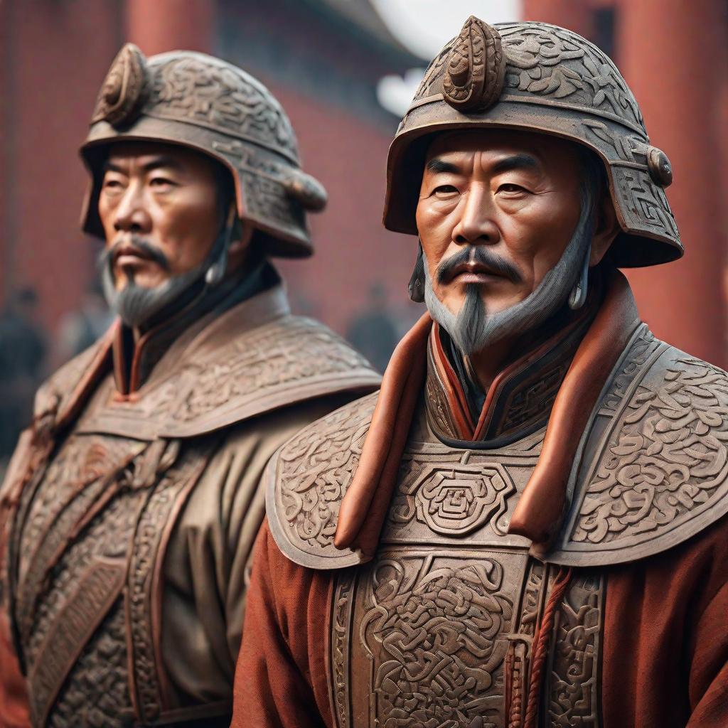  China soldados de terracota hyperrealistic, full body, detailed clothing, highly detailed, cinematic lighting, stunningly beautiful, intricate, sharp focus, f/1. 8, 85mm, (centered image composition), (professionally color graded), ((bright soft diffused light)), volumetric fog, trending on instagram, trending on tumblr, HDR 4K, 8K