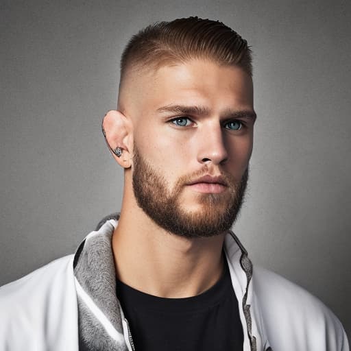 portrait+ style ufc artist queer very cute blonde dude face