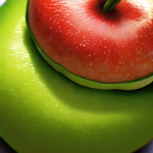  close-up apple pear watermelon banana 3D UHD perfect pixels realistic