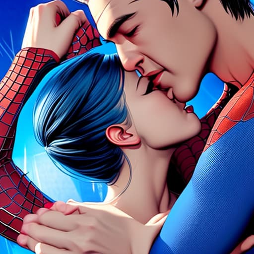  Sonic kissing Spider-Man