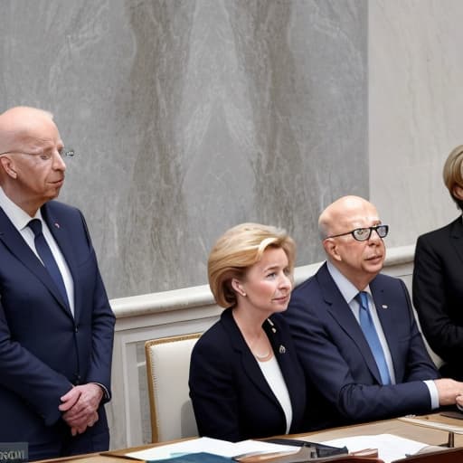  May 2028, Emmanuel Macron, Ursula von der Leyen, Joe Biden, Bill Gates, Klaus Schwab in court accused of crimes against humanity and planetary genocide