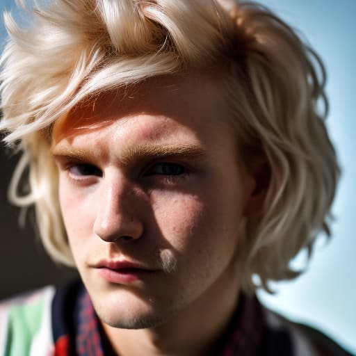 portrait+ style british queer youtuber blonde very cute dude face