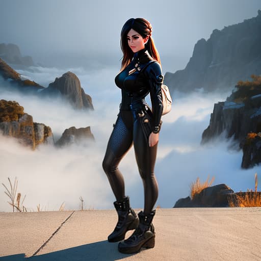  cutie girl hyperrealistic, full body, detailed clothing, highly detailed, cinematic lighting, stunningly beautiful, intricate, sharp focus, f/1. 8, 85mm, (centered image composition), (professionally color graded), ((bright soft diffused light)), volumetric fog, trending on instagram, trending on tumblr, HDR 4K, 8K