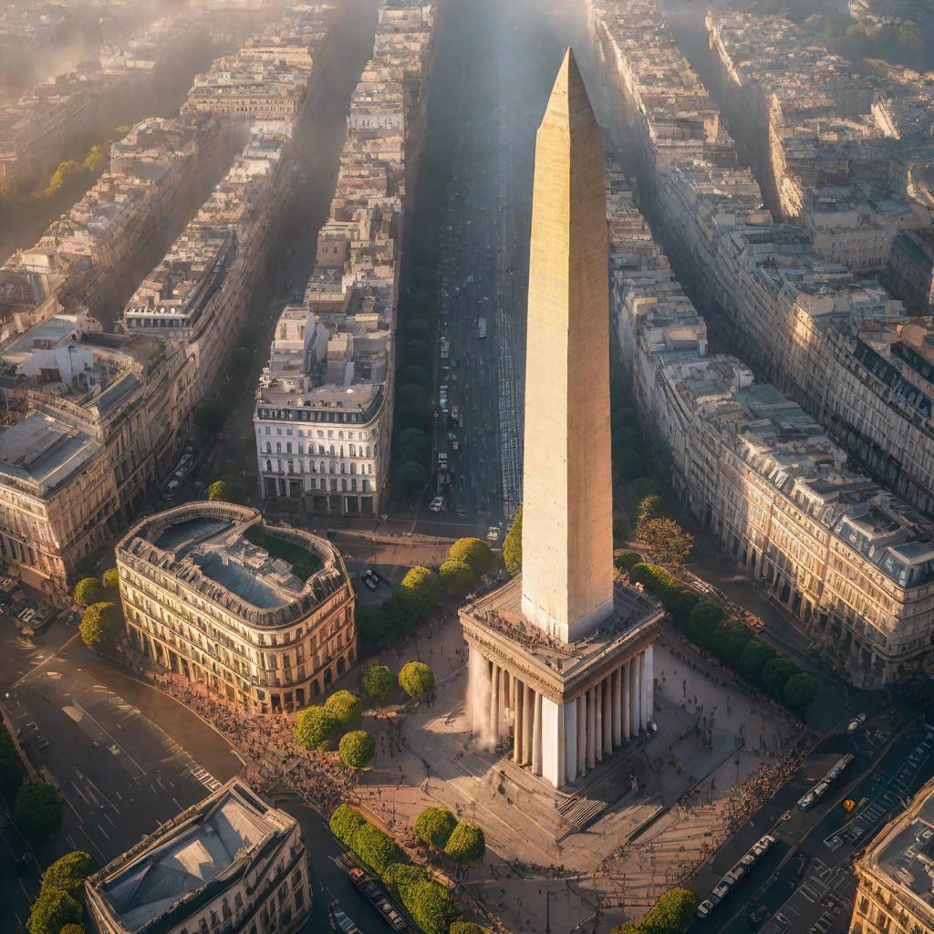  el obelisco hyperrealistic, full body, detailed clothing, highly detailed, cinematic lighting, stunningly beautiful, intricate, sharp focus, f/1. 8, 85mm, (centered image composition), (professionally color graded), ((bright soft diffused light)), volumetric fog, trending on instagram, trending on tumblr, HDR 4K, 8K