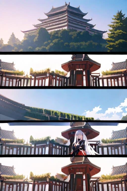  masterpiece, best quality, 1girl, yellow eyes, long hair, white hair, tree, stairs, standing, kimono, sky, cherry blossoms, temple, looking at viewer, upper body, from below, looking back hyperrealistic, full body, detailed clothing, highly detailed, cinematic lighting, stunningly beautiful, intricate, sharp focus, f/1. 8, 85mm, (centered image composition), (professionally color graded), ((bright soft diffused light)), volumetric fog, trending on instagram, trending on tumblr, HDR 4K, 8K