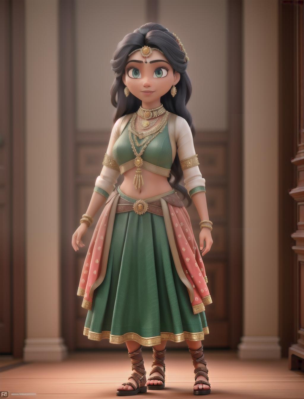  Indian hyperrealistic, full body, detailed clothing, highly detailed, cinematic lighting, stunningly beautiful, intricate, sharp focus, f/1. 8, 85mm, (centered image composition), (professionally color graded), ((bright soft diffused light)), volumetric fog, trending on instagram, trending on tumblr, HDR 4K, 8K