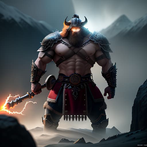  Silhouette Viking huge berserker detailedAI, Lightning flash lighting, stands on a mountain in the hands of a hammer, extra detailed, masterpiece, japanese watercolor, 3 colors,Epic view, cinematic 16k, (Extremely Detailed Oil Painting:1.2), glow effects, godrays, Hand drawn, render, 8k, octane render, cinema 4d, blender, dark, atmospheric 4k ultra detailed, cinematic sensual, Sharp focus, humorous illustration, big depth of field, Masterpiece, colors, 3d octane render, 4k, concept art, trending on artstation, hyperrealistic, Vivid colors, extremely detailed CG unity 8k wallpaper, trending on ArtStation, trending on CGSociety, Intricate, High Detail, dramatic hyperrealistic, full body, detailed clothing, highly detailed, cinematic lighting, stunningly beautiful, intricate, sharp focus, f/1. 8, 85mm, (centered image composition), (professionally color graded), ((bright soft diffused light)), volumetric fog, trending on instagram, trending on tumblr, HDR 4K, 8K