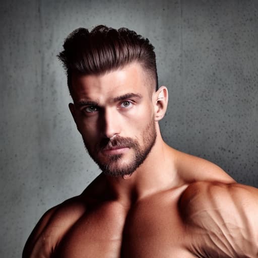 portrait+ style russian queer fitness model very cute dilf dude face