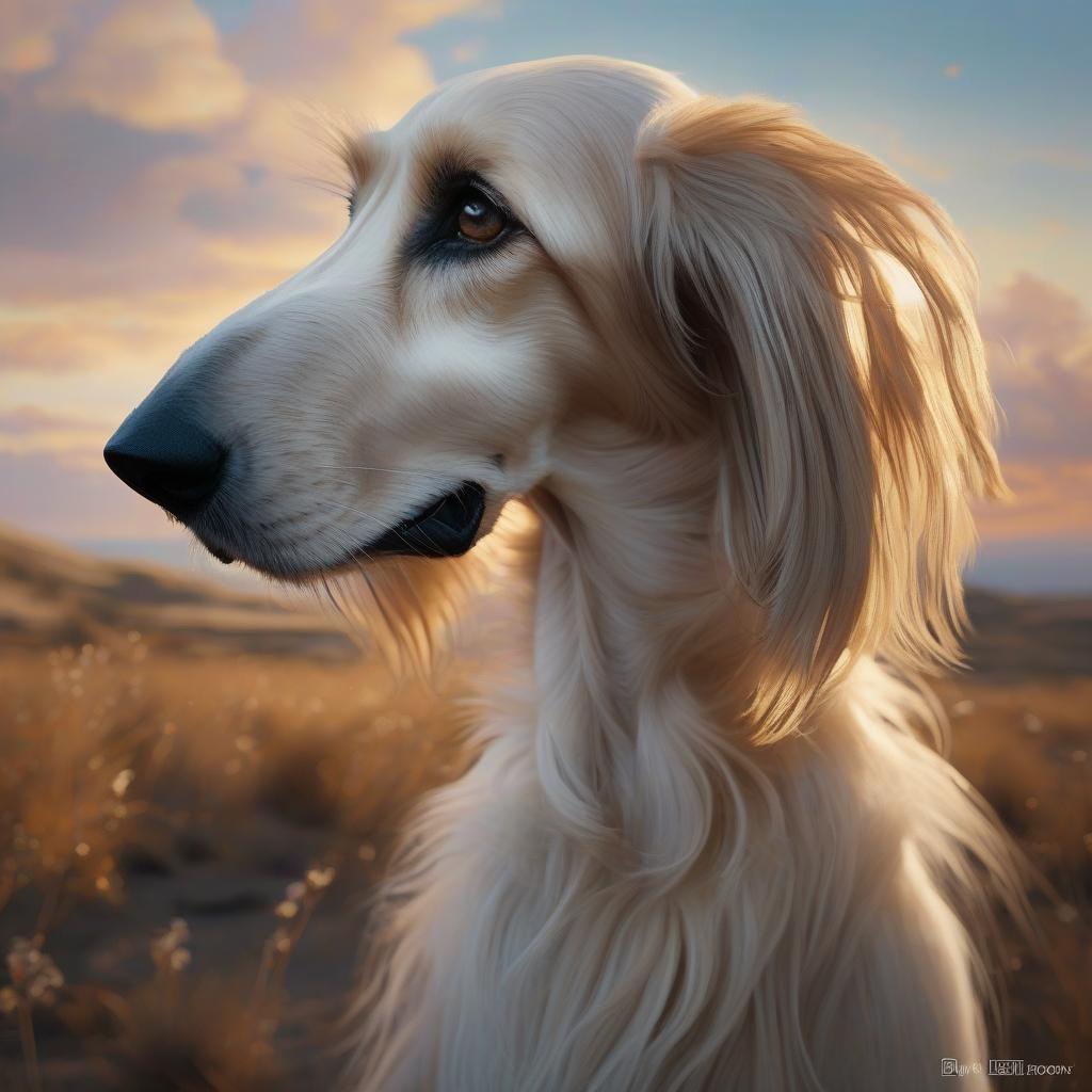  Oil paint, strong brush strokes, paint splashes. An impressive scene of a (((Afghan hound))), who has The eyes are slanted, dark, triangular in shape, very long hair on the ears. Beautiful face, perfect anatomy, perfect eyes, detailed eyes, professional, very attractive, high elegant detail, beautiful oil art, focused, painted, intricate, volumetric lighting, magnificent, masterpiece, sharp focus, depth of field, perfect composition, 8k high resolution, pixiv trends, art station, brush strokes, style jamie wyeth james gilleard edward hopper greg rutkowski studio ghibli genshin impact, painting. Panoramic view, Jeremy Mann, Carne Griffiths, Robert Oxley. Rich and deep colors. Image in cell shaded layers. hyperrealistic, full body, detailed clothing, highly detailed, cinematic lighting, stunningly beautiful, intricate, sharp focus, f/1. 8, 85mm, (centered image composition), (professionally color graded), ((bright soft diffused light)), volumetric fog, trending on instagram, trending on tumblr, HDR 4K, 8K