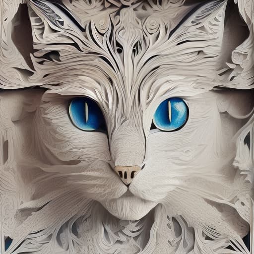 mdjrny-pprct mdjrny-pprct masterpice, best quality, cat, grey hair, blue eyes