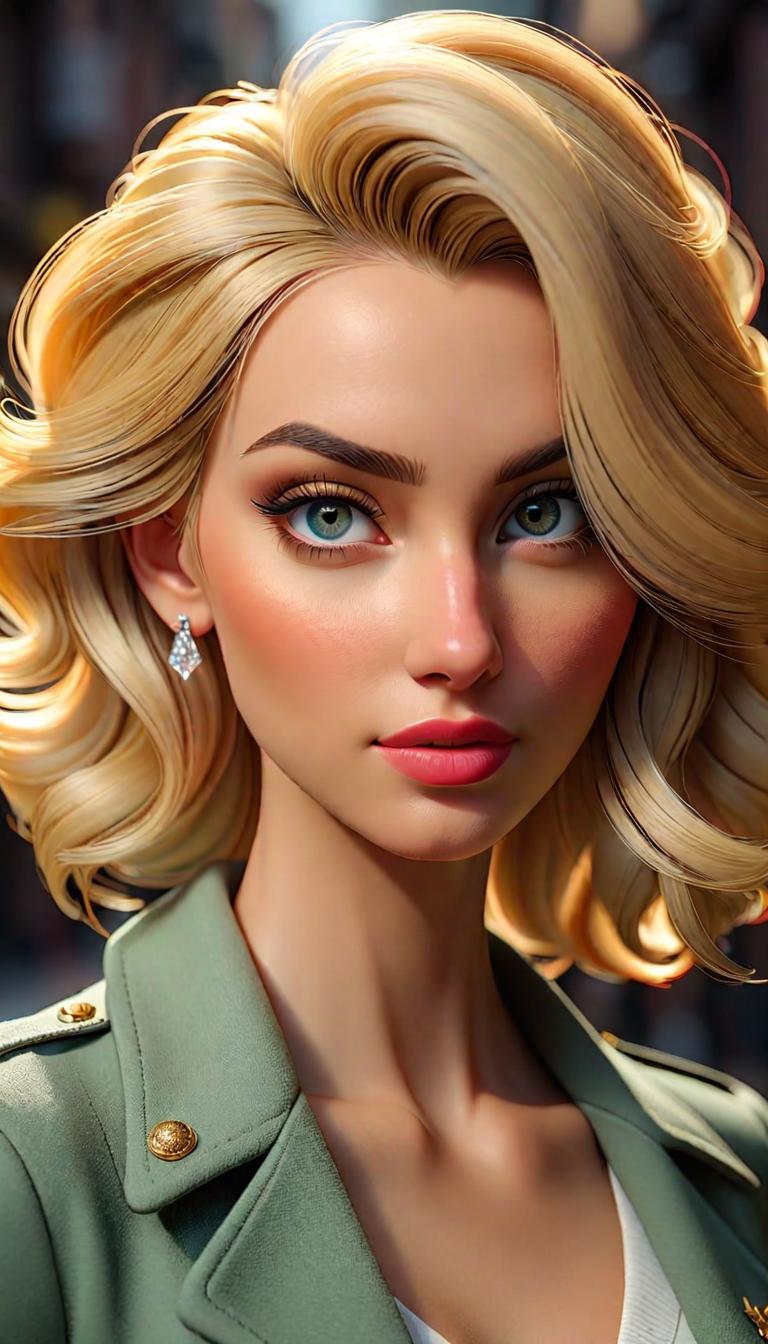  Professional 3D model of blond woman . Rendered with Octane, the model is highly detailed,dramatic lighting. hyperrealistic, full body, detailed clothing, highly detailed, cinematic lighting, stunningly beautiful, intricate, sharp focus, f/1. 8, 85mm, (centered image composition), (professionally color graded), ((bright soft diffused light)), volumetric fog, trending on instagram, trending on tumblr, HDR 4K, 8K