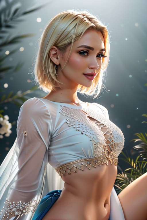  1girl,1girl,blonde short hair,straight hair,upper body shot,shirt,smile hyperrealistic, full body, detailed clothing, highly detailed, cinematic lighting, stunningly beautiful, intricate, sharp focus, f/1. 8, 85mm, (centered image composition), (professionally color graded), ((bright soft diffused light)), volumetric fog, trending on instagram, trending on tumblr, HDR 4K, 8K