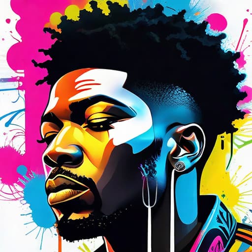  ((white background)), graffiti style Impactful composition, dripping neon heat splash paint across the shape of a Side view of black man face with afro hair, ((artistic)), body shoot,zoom out, high detail, street art, vibrant, urban, detailed, tag, mural hyperrealistic, full body, detailed clothing, highly detailed, cinematic lighting, stunningly beautiful, intricate, sharp focus, f/1. 8, 85mm, (centered image composition), (professionally color graded), ((bright soft diffused light)), volumetric fog, trending on instagram, trending on tumblr, HDR 4K, 8K