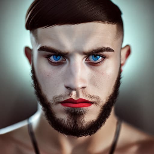 portrait+ style russian queer wrestler very cute dude face