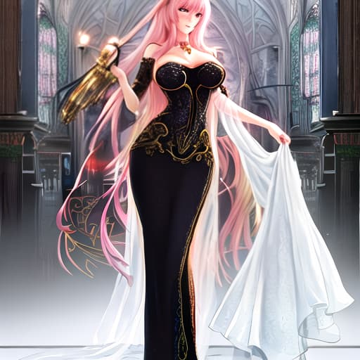  megurine luka, Vintage Vogue hyperrealistic, full body, detailed clothing, highly detailed, cinematic lighting, stunningly beautiful, intricate, sharp focus, f/1. 8, 85mm, (centered image composition), (professionally color graded), ((bright soft diffused light)), volumetric fog, trending on instagram, trending on tumblr, HDR 4K, 8K