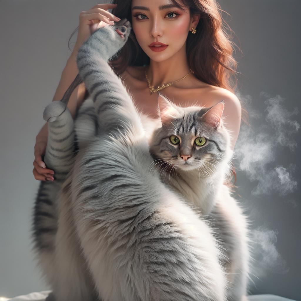  @PB_ImgGenBot Cat hyperrealistic, full body, detailed clothing, highly detailed, cinematic lighting, stunningly beautiful, intricate, sharp focus, f/1. 8, 85mm, (centered image composition), (professionally color graded), ((bright soft diffused light)), volumetric fog, trending on instagram, trending on tumblr, HDR 4K, 8K