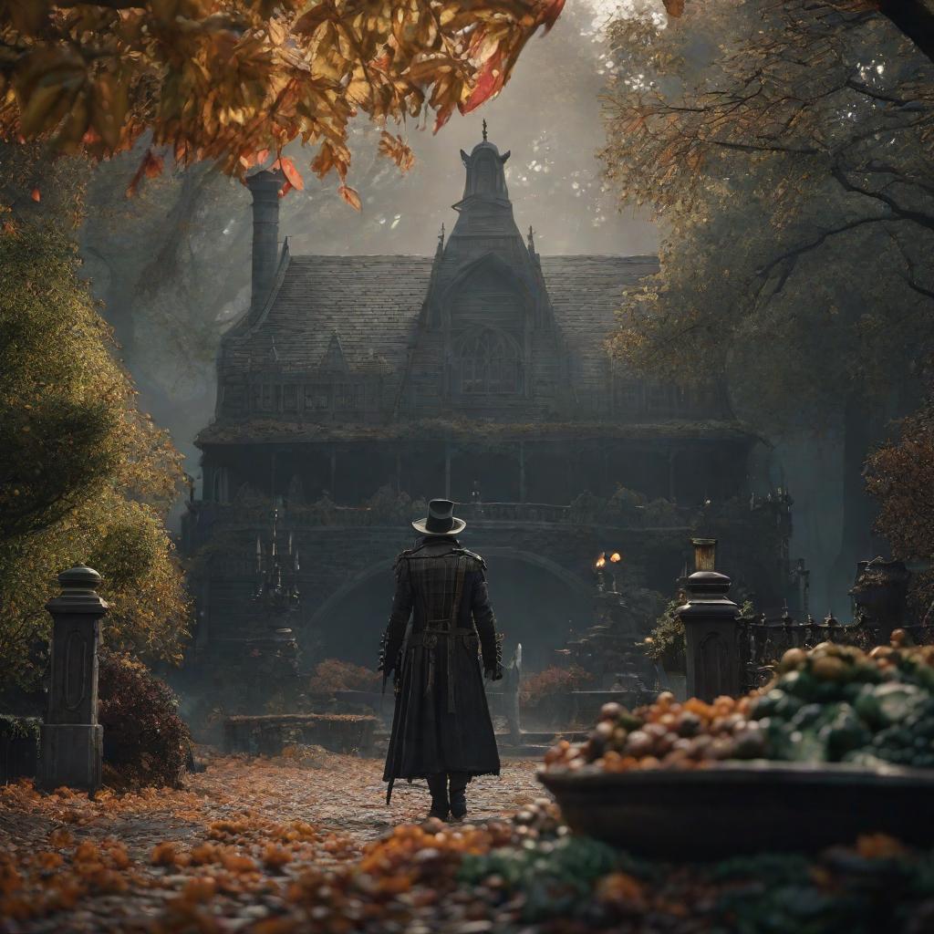  80’s movie dark fantasy bloodborne hyperrealistic, full body, detailed clothing, highly detailed, cinematic lighting, stunningly beautiful, intricate, sharp focus, f/1. 8, 85mm, (centered image composition), (professionally color graded), ((bright soft diffused light)), volumetric fog, trending on instagram, trending on tumblr, HDR 4K, 8K