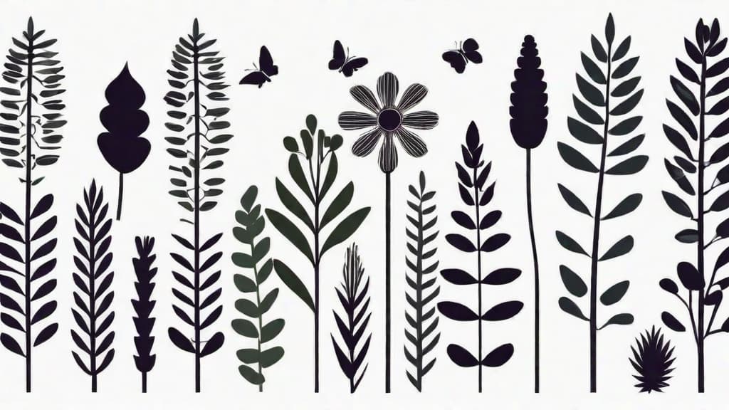  minimalistic icon of Everlasting Beauty of Perennials, flat style, on a white background