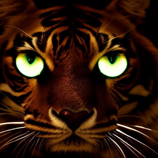  A robotic tiger with glowing eyes and metallic fur. Apply the Following Styles Electrifying Art hyperrealistic, full body, detailed clothing, highly detailed, cinematic lighting, stunningly beautiful, intricate, sharp focus, f/1. 8, 85mm, (centered image composition), (professionally color graded), ((bright soft diffused light)), volumetric fog, trending on instagram, trending on tumblr, HDR 4K, 8K