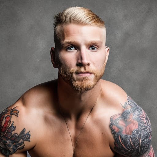 portrait+ style wwe queer blonde very cute dude face