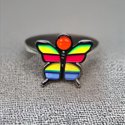 lnkdn photography Rainbow butterfly ring