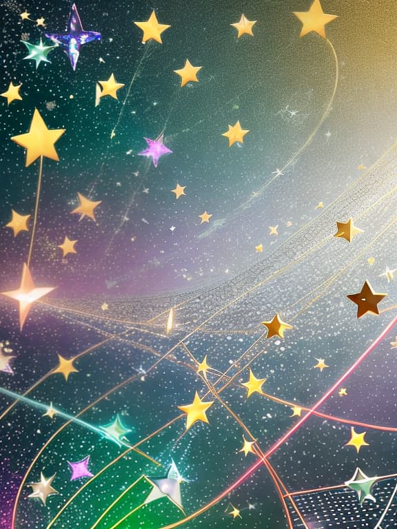  Sparkling star wallpaper with gems and pretty musical notes