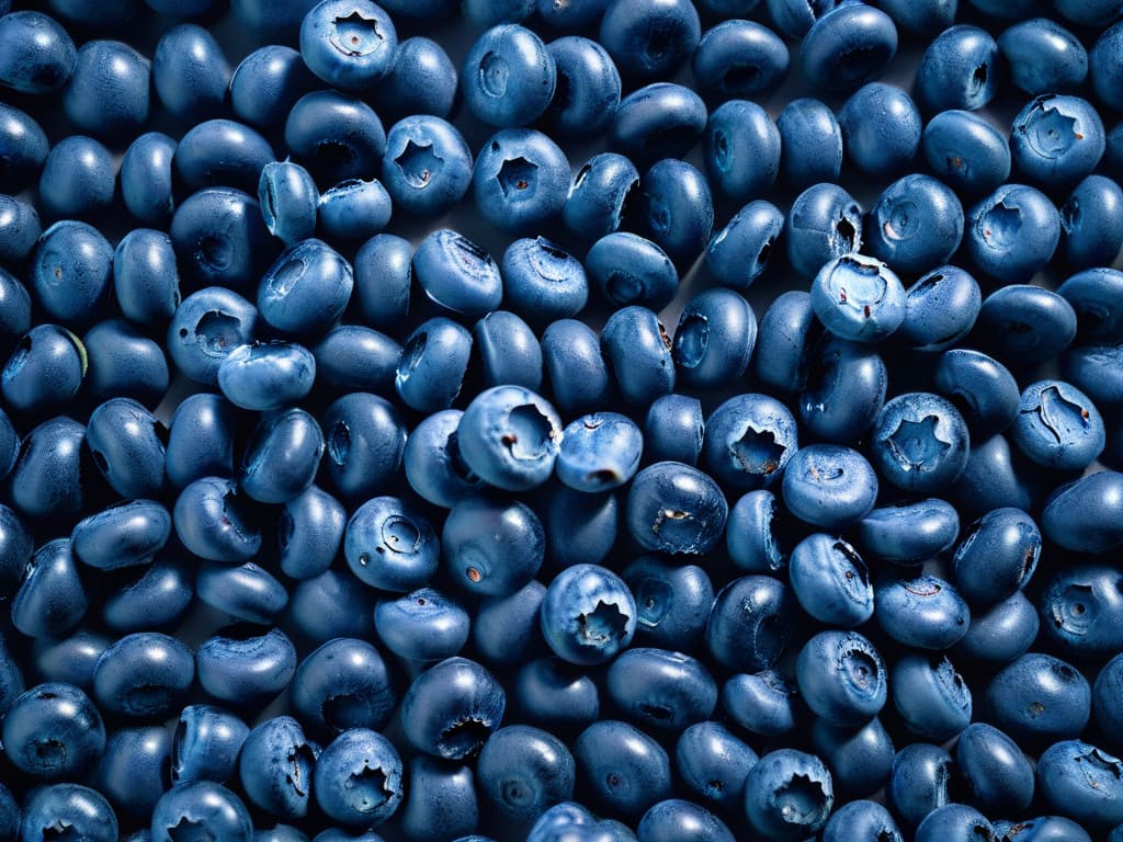  A closeup, ultradetailed image of a perfectly arranged row of vibrant blue dried blueberries, showcasing their wrinkled texture and rich color against a pristine white background. Each blueberry is delicately placed next to the other, emphasizing their natural form and inviting the viewer to appreciate the beauty and potential benefits of using these antioxidantpacked fruits in baking and desserts. hyperrealistic, full body, detailed clothing, highly detailed, cinematic lighting, stunningly beautiful, intricate, sharp focus, f/1. 8, 85mm, (centered image composition), (professionally color graded), ((bright soft diffused light)), volumetric fog, trending on instagram, trending on tumblr, HDR 4K, 8K