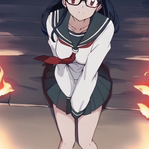  que sea una heroínas de boku no hero academia tenga alas rojas gafas y ojos rojos que tenga un collar negro con una perla rojay que bote fuego azul por las manos hyperrealistic, full body, detailed clothing, highly detailed, cinematic lighting, stunningly beautiful, intricate, sharp focus, f/1. 8, 85mm, (centered image composition), (professionally color graded), ((bright soft diffused light)), volumetric fog, trending on instagram, trending on tumblr, HDR 4K, 8K